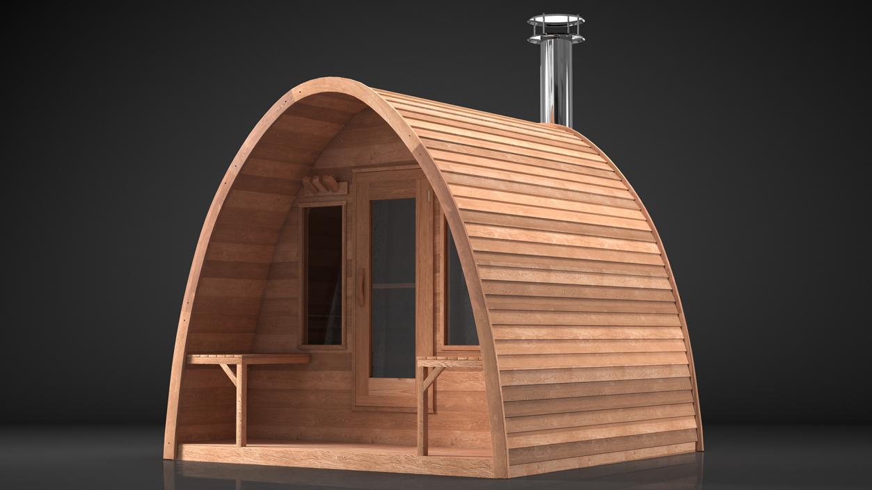 Mini Pod Outdoor Sauna 3D