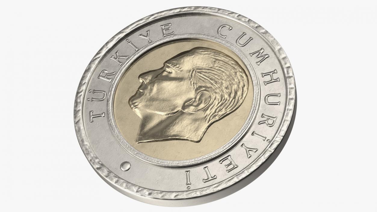 3D model Coin 50 Kurus from Turkey