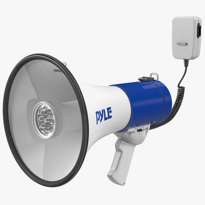 3D Pyle PMP51LT Megaphone with Siren model