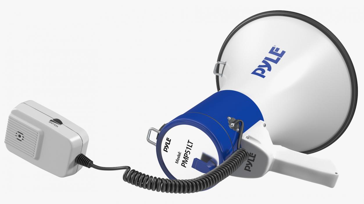 3D Pyle PMP51LT Megaphone with Siren model