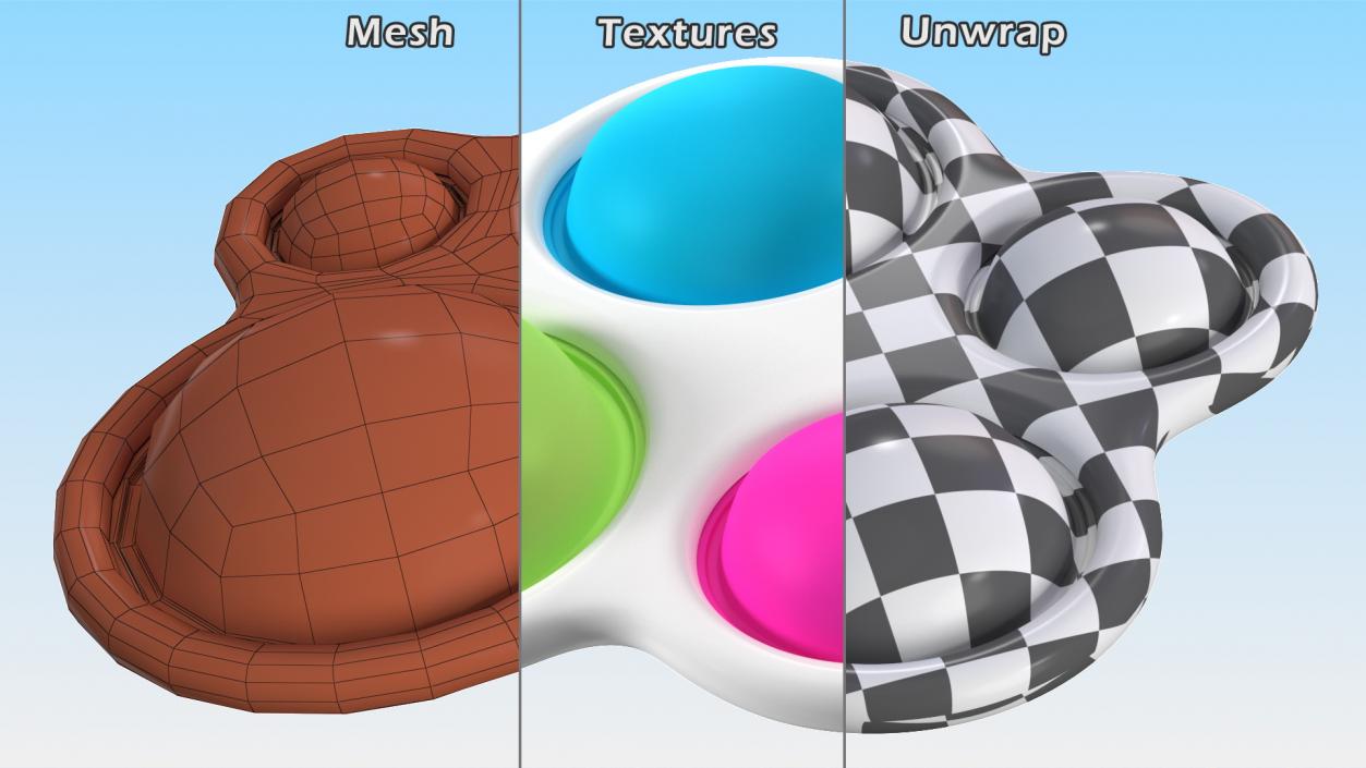 3D Simple Dimple Fidget Toy for Kids model