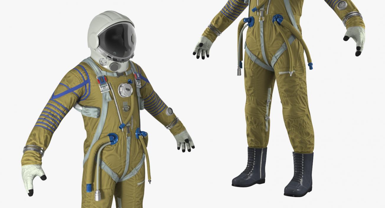 3D Space Suit Strizh with SK-1 Helmet Rigged