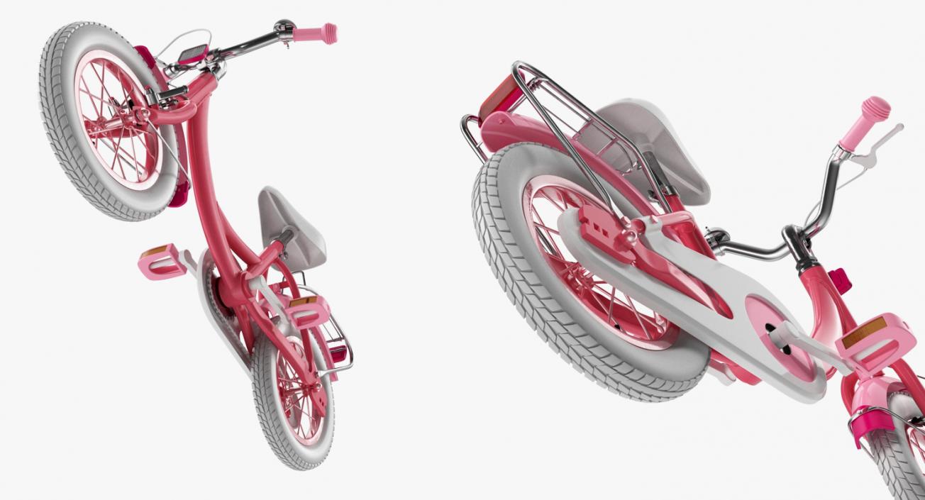 Girls Kids Bike Rigged 3D