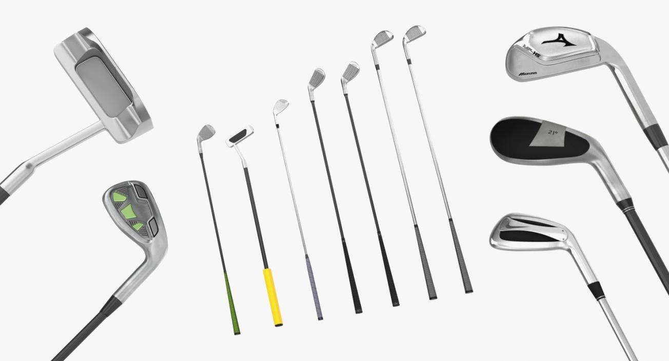 3D Golf Bag Seahawks with Clubs model