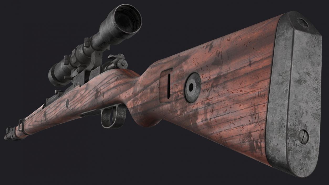 3D model Mauser Karabiner 98 Kurz Sniper Old
