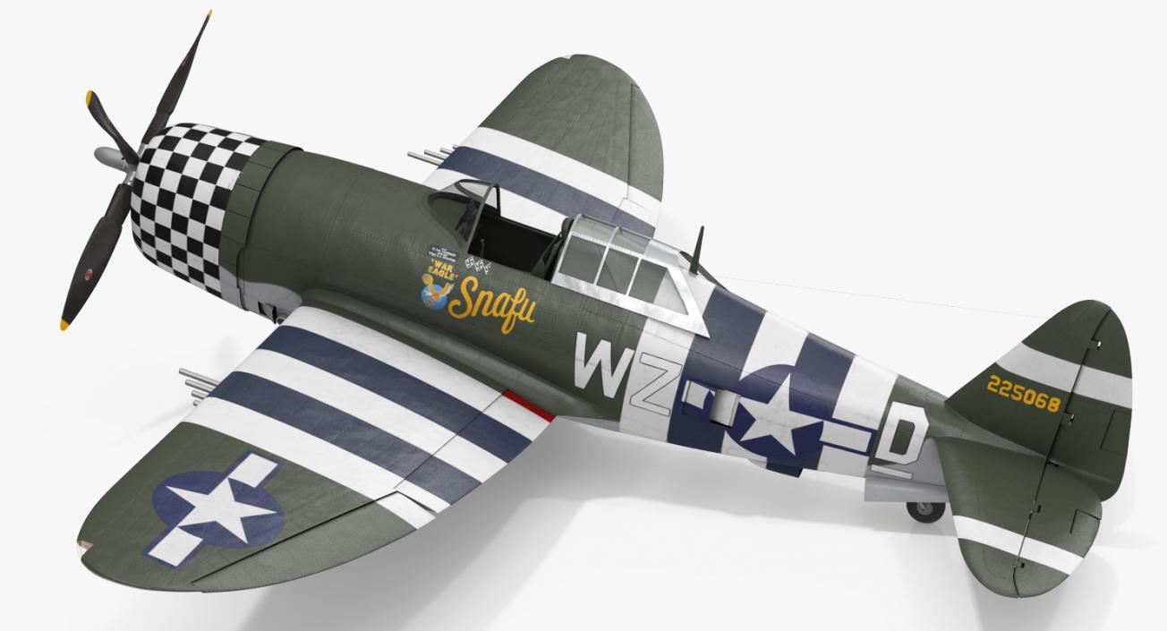 3D model Fighter Aircraft Republic P-47 Thunderbolt US WWII