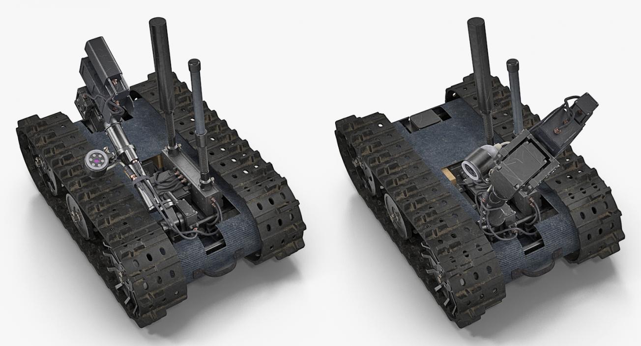 3D Multi Functional Tracked Military Robot Rigged