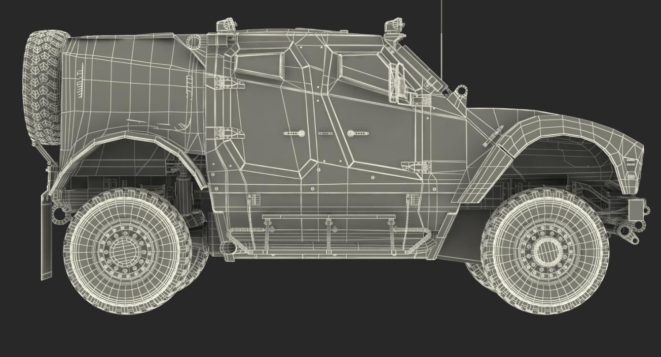 Oshkosh M-ATV Protected Military Vehicle Rigged 3D