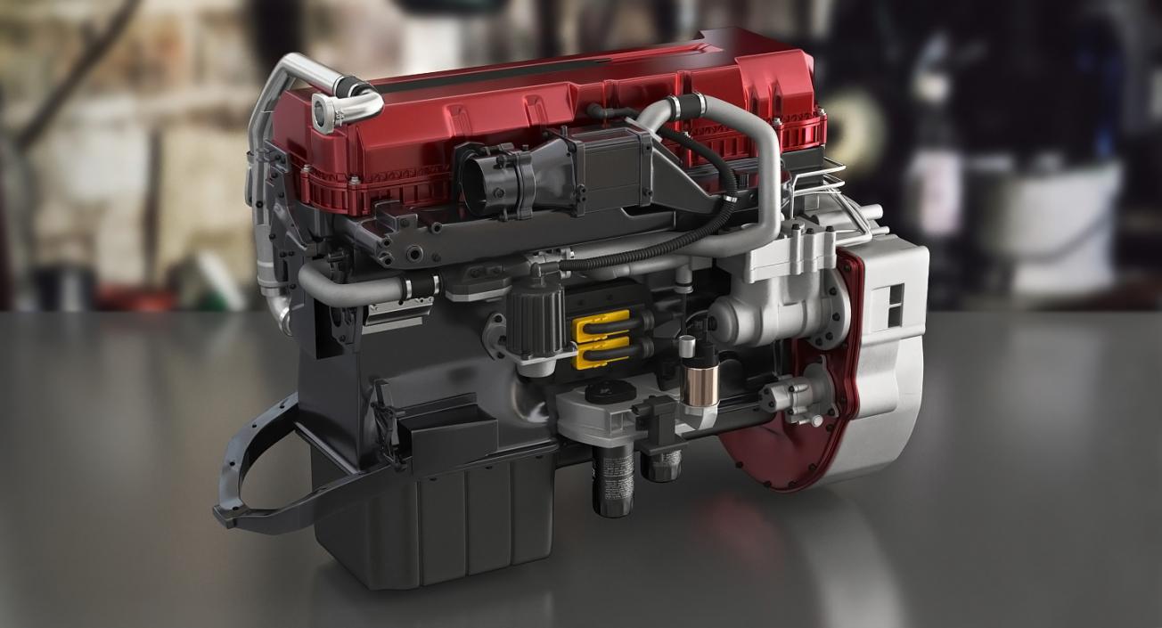 3D model Turbo Diesel Truck Engine