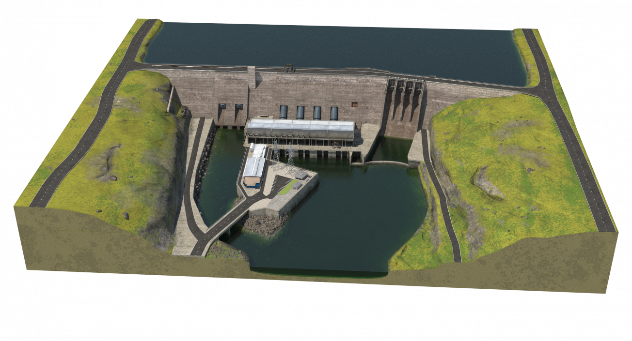 Hydroelectric Dam 3D