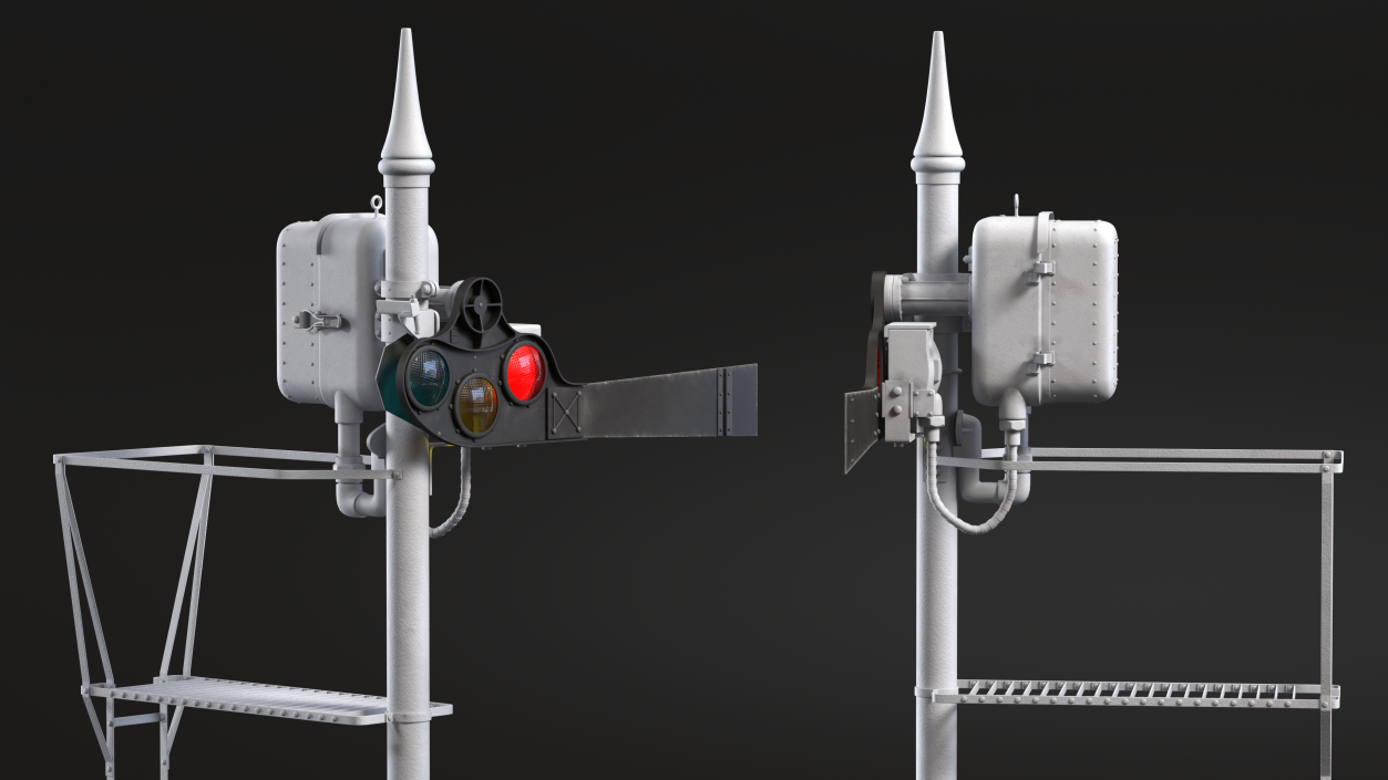 Railway Semaphore Signal 3D model