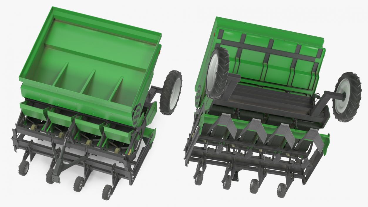 Miedema Structural 4000 Potato Planter Green Used 3D model