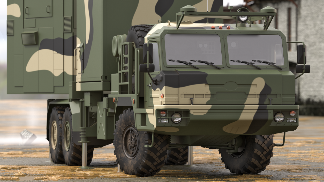 Camouflage Mobile Tracking Radar Vityaz 50R6 3D model