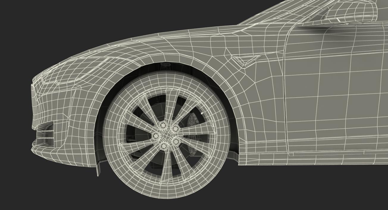 Tesla Model S 75D 2017 Rigged 3D model