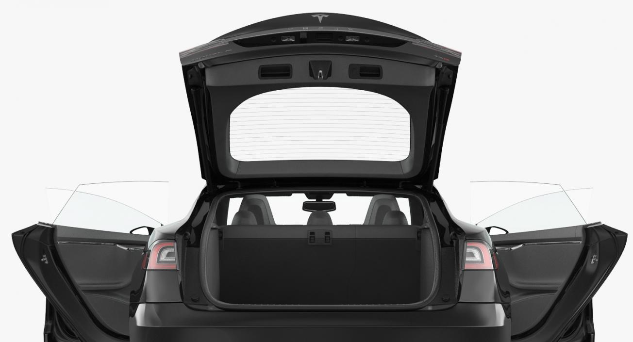 Tesla Model S 75D 2017 Rigged 3D model