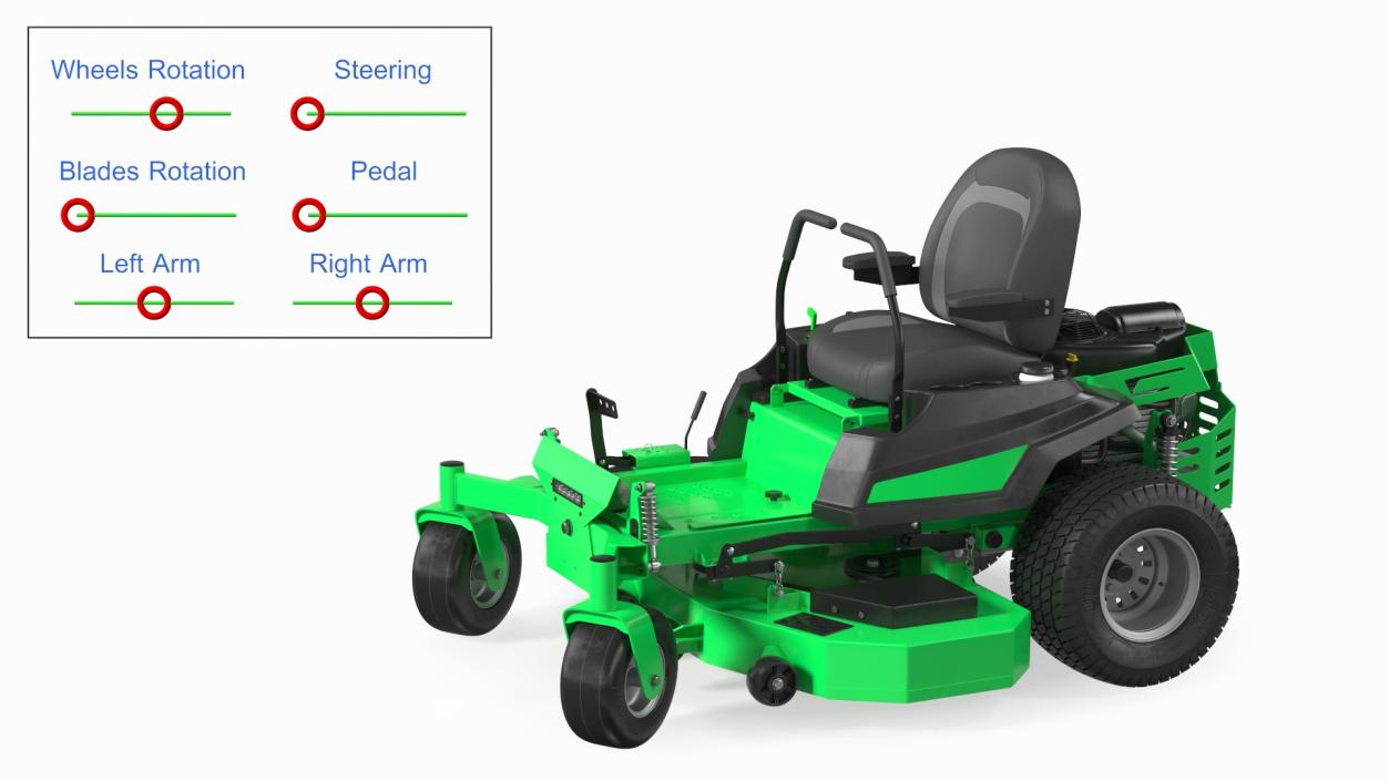 3D model Zero Turn Lawn Mower Generic Rigged