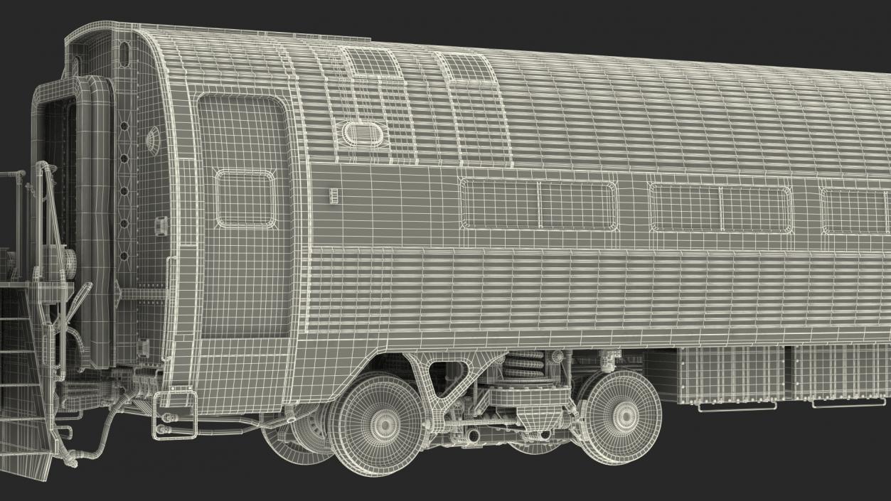 Locomotive with Wagons 3D