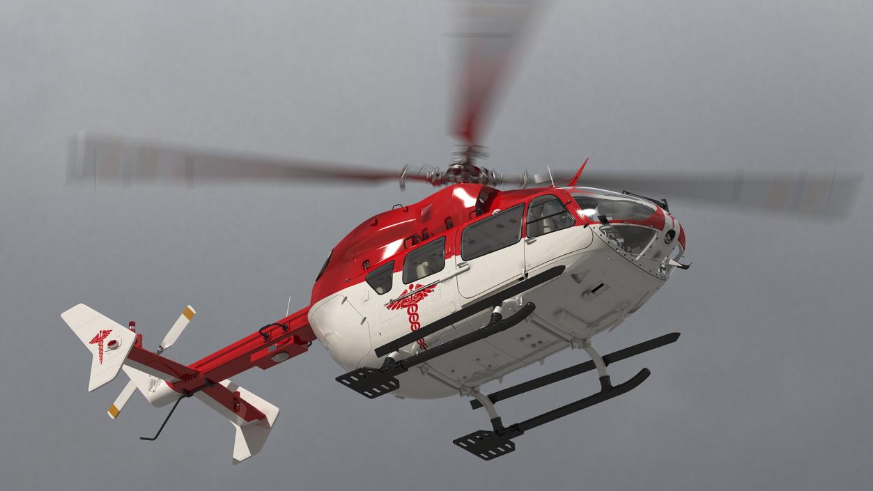 Rescue Helicopter Rigged 3D model