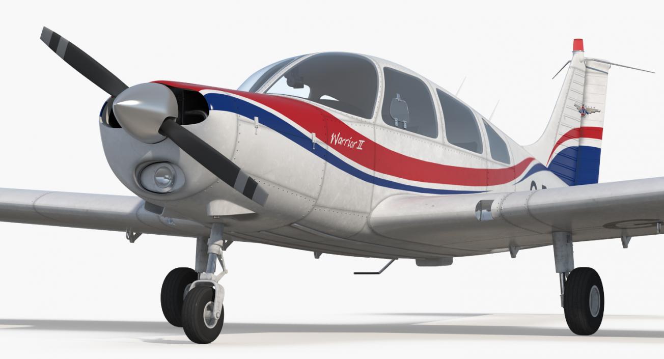 3D model Piper PA28-161 Cherokee Rigged