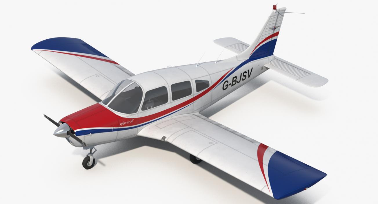 3D model Piper PA28-161 Cherokee Rigged