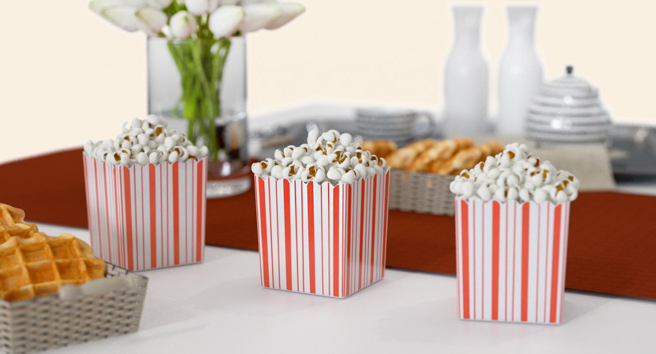 3D Paper Popcorn Container model