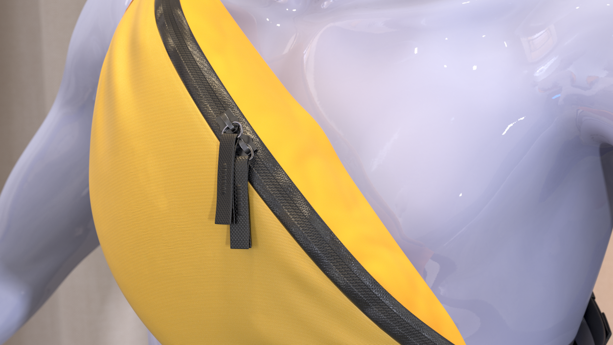 Sport Waist Bag Orange 3D