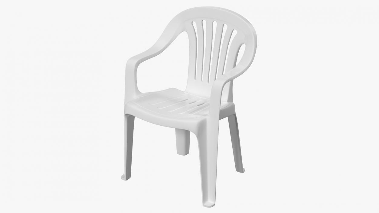 Plastic Chair White 3D model