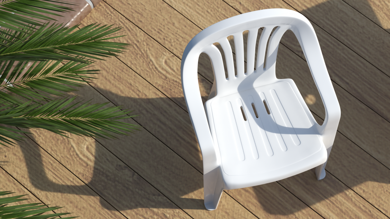 Plastic Chair White 3D model