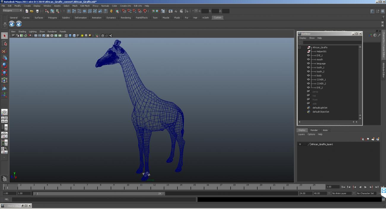 3D model African Giraffe