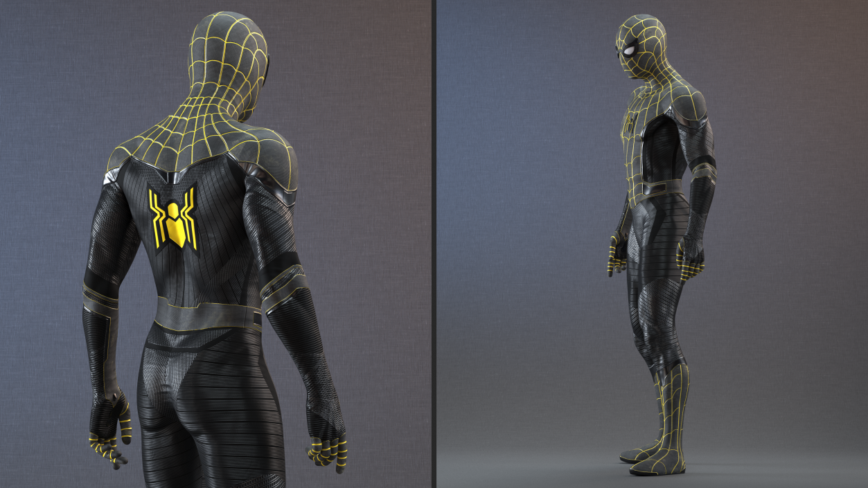 Spiderman Black Suit Standing Pose 3D model