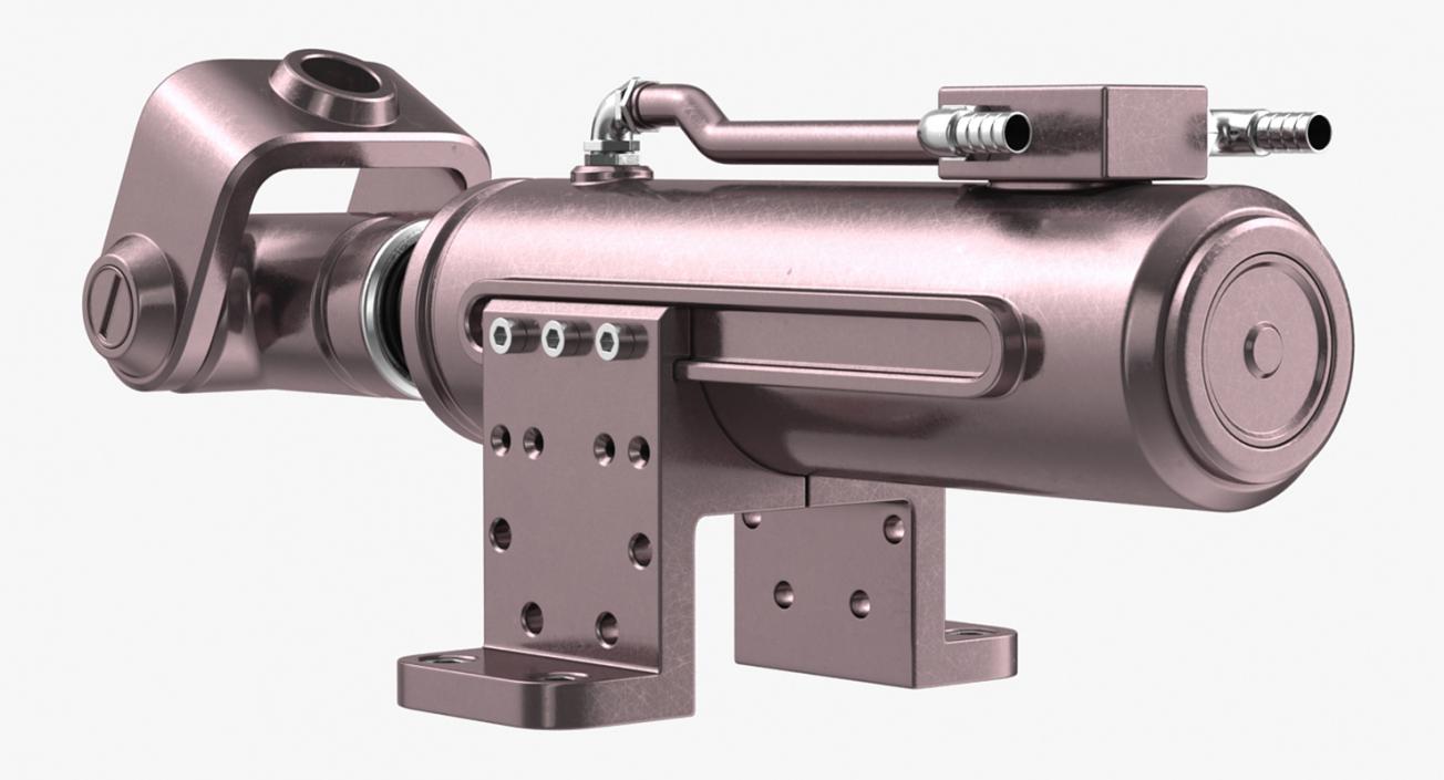 Anodized Hydraulic Cylinder 6 3D model