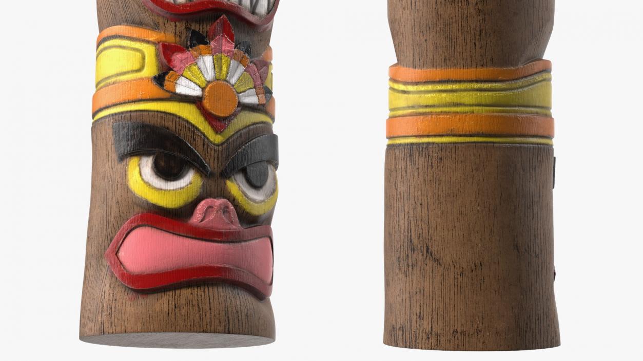 3D Colorful Wooden Totem Pole