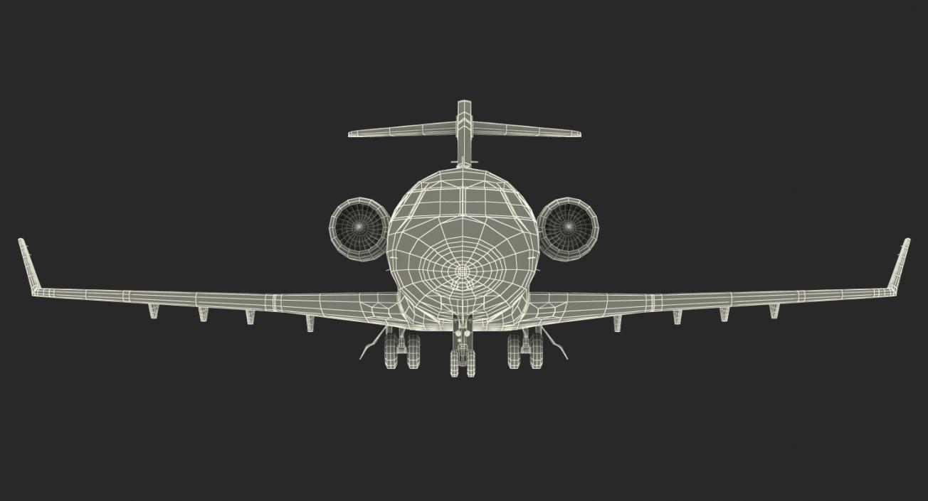 3D Business Jet Bombardier Challenger 604 Generic Rigged model