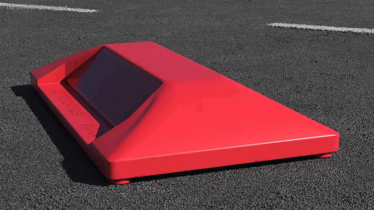 3D model Reflective Road Driveway Marker Red