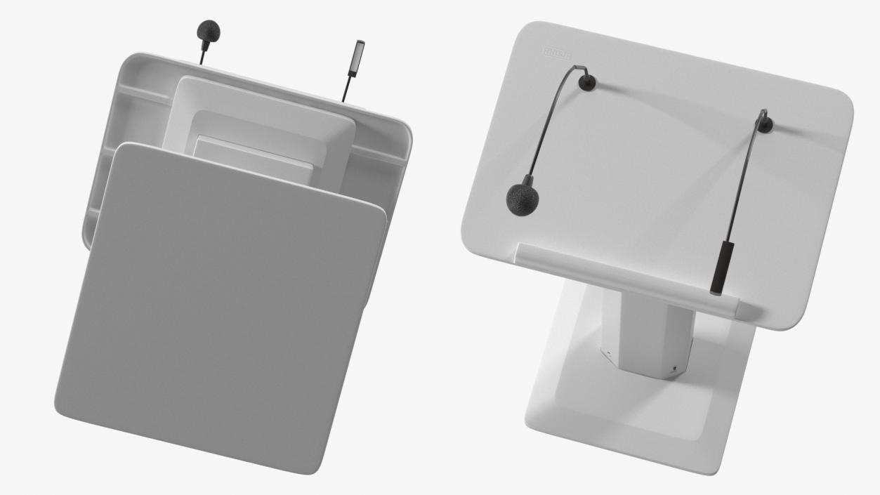 3D model Portable Lectern System Ahuja ASL-3000R White