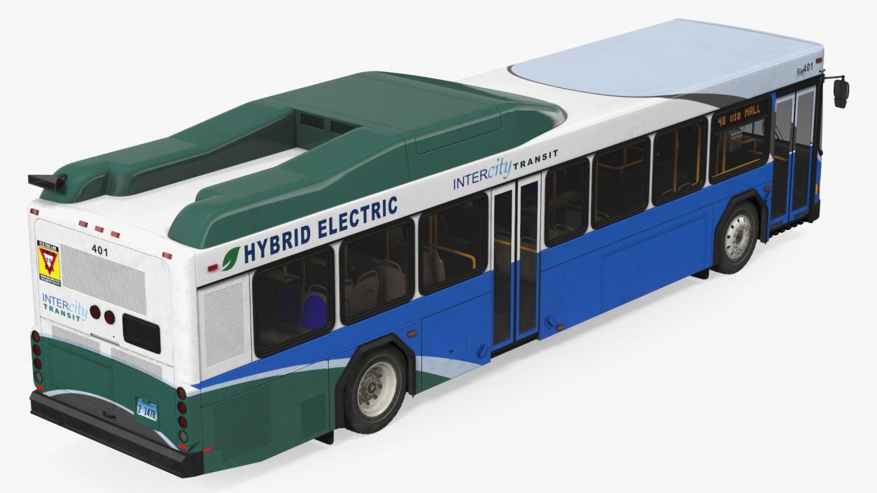 3D Gillig Advantage Hybrid Bus Intercity Transit Simple Interior