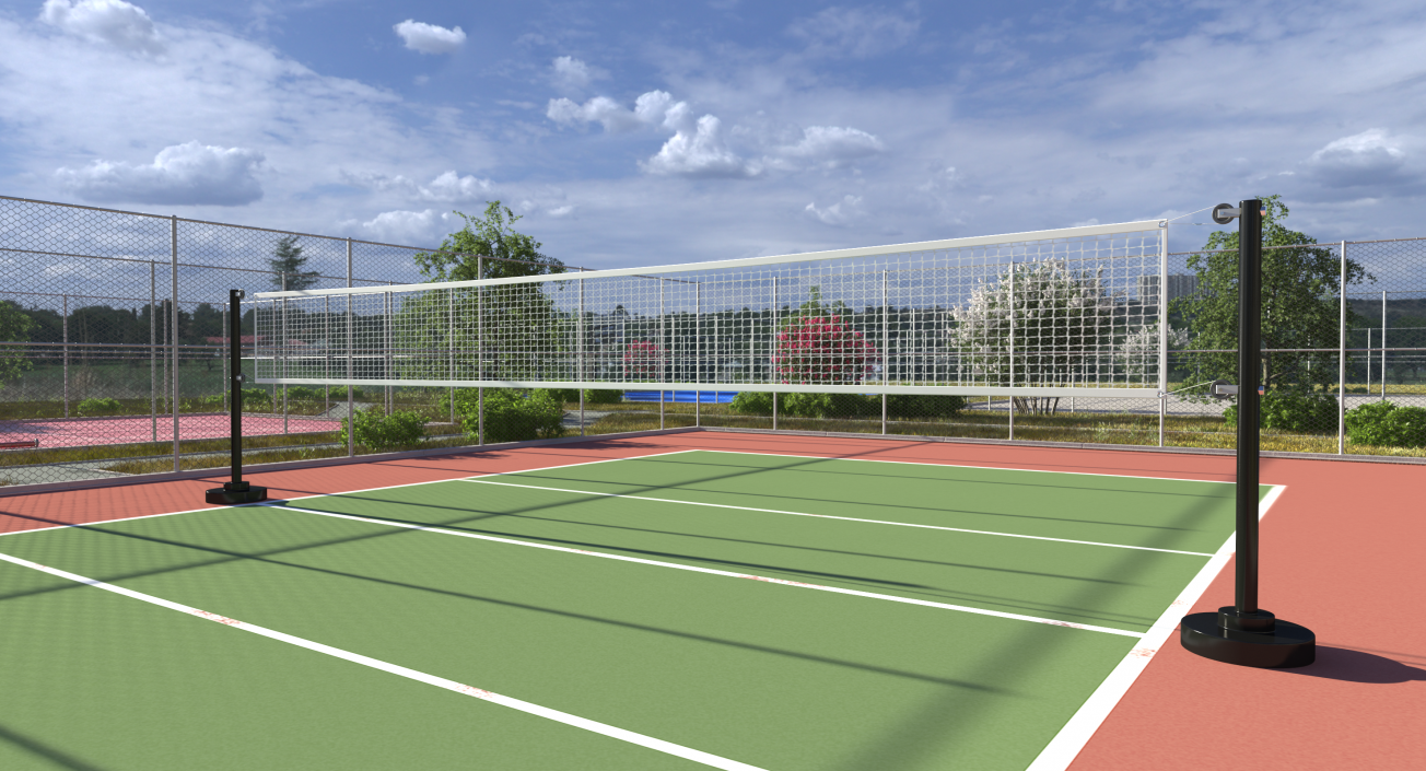 Outdoor Volleyball Court 3D model