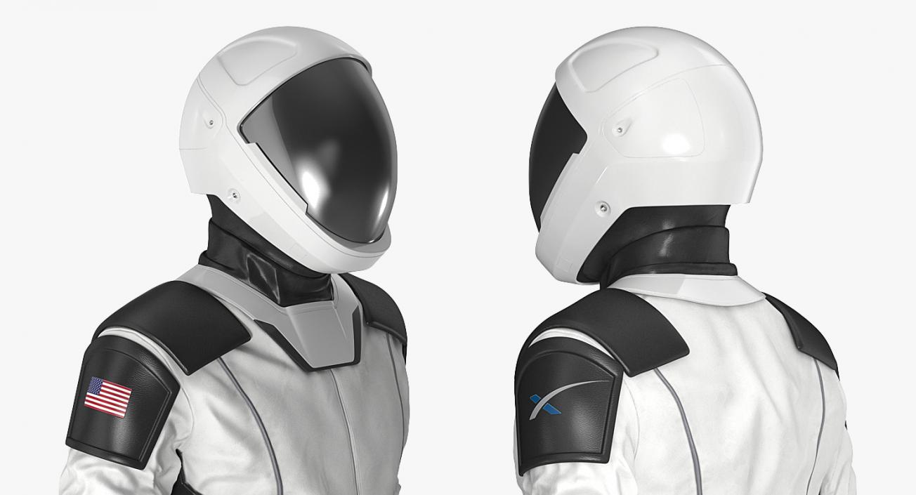 3D model Futuristic Space Suit Standing Pose