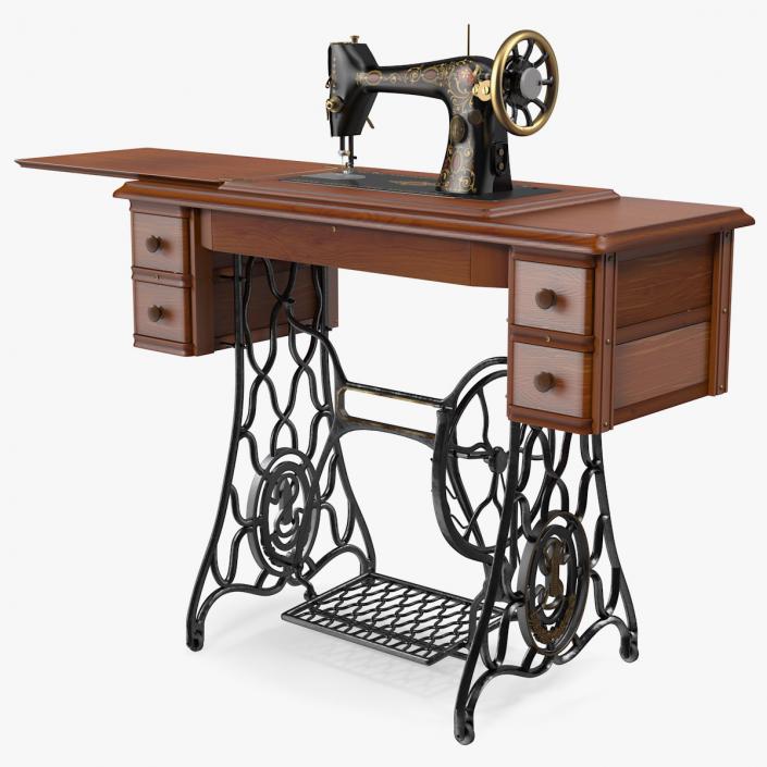 Antique Sewing Machine 3D