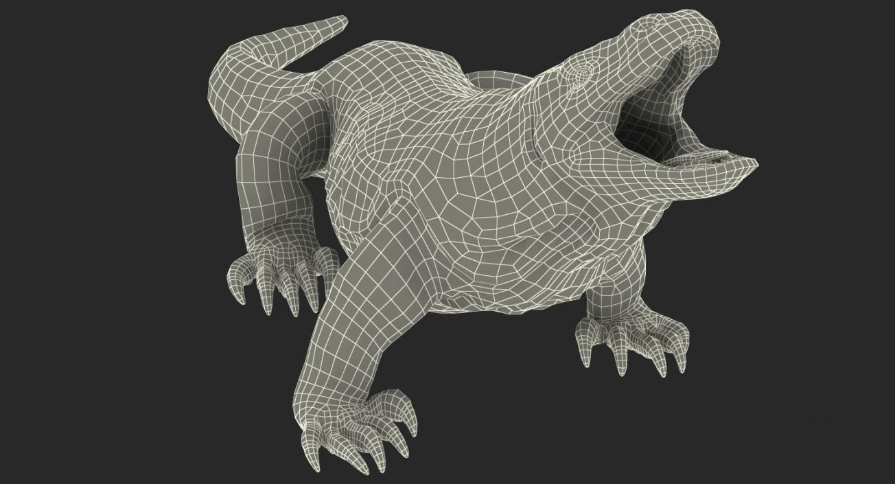 Komodo Dragon Standing Pose 3D