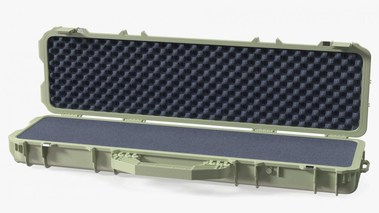 Open Military Hard Case Green 3D model