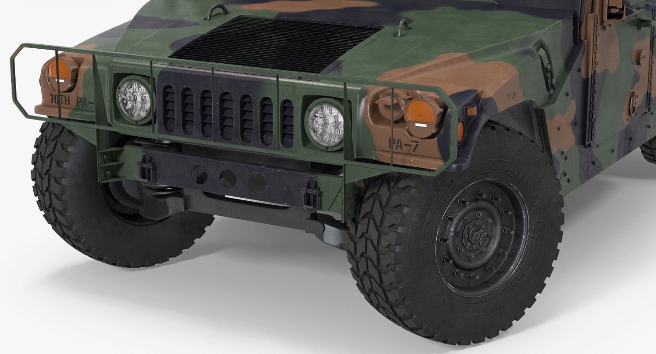 3D Humvee M1151 Enhanced Armament Carrier Camo model