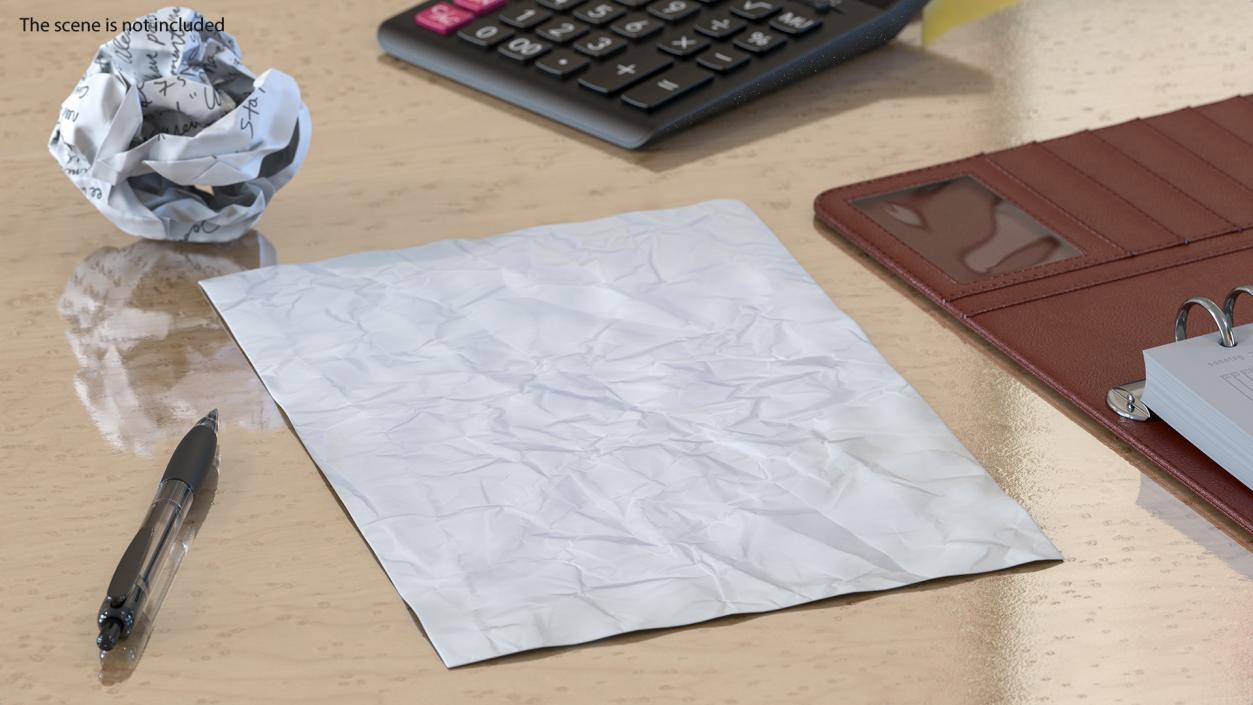 3D model Crumpled Paper Sheet