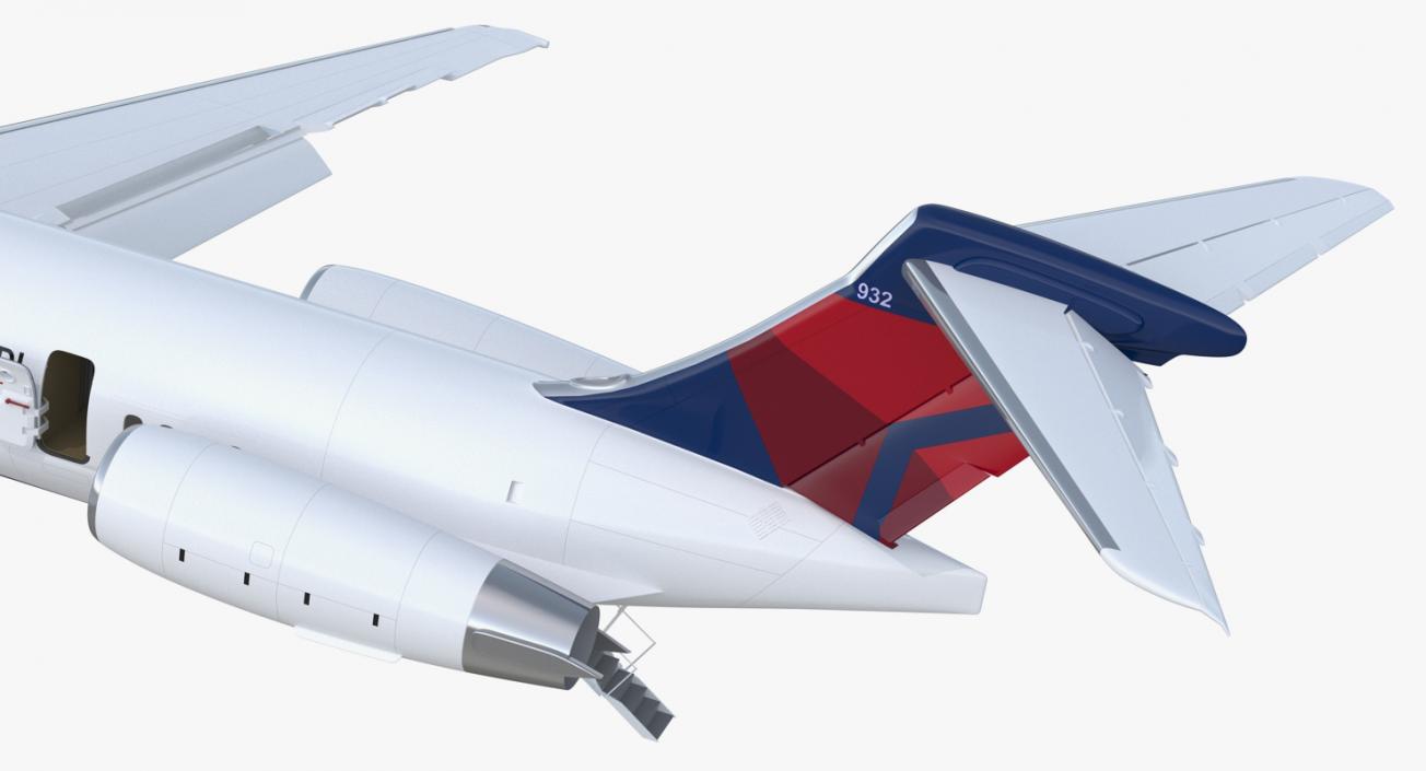 3D McDonnell Douglas MD-88 Delta Rigged