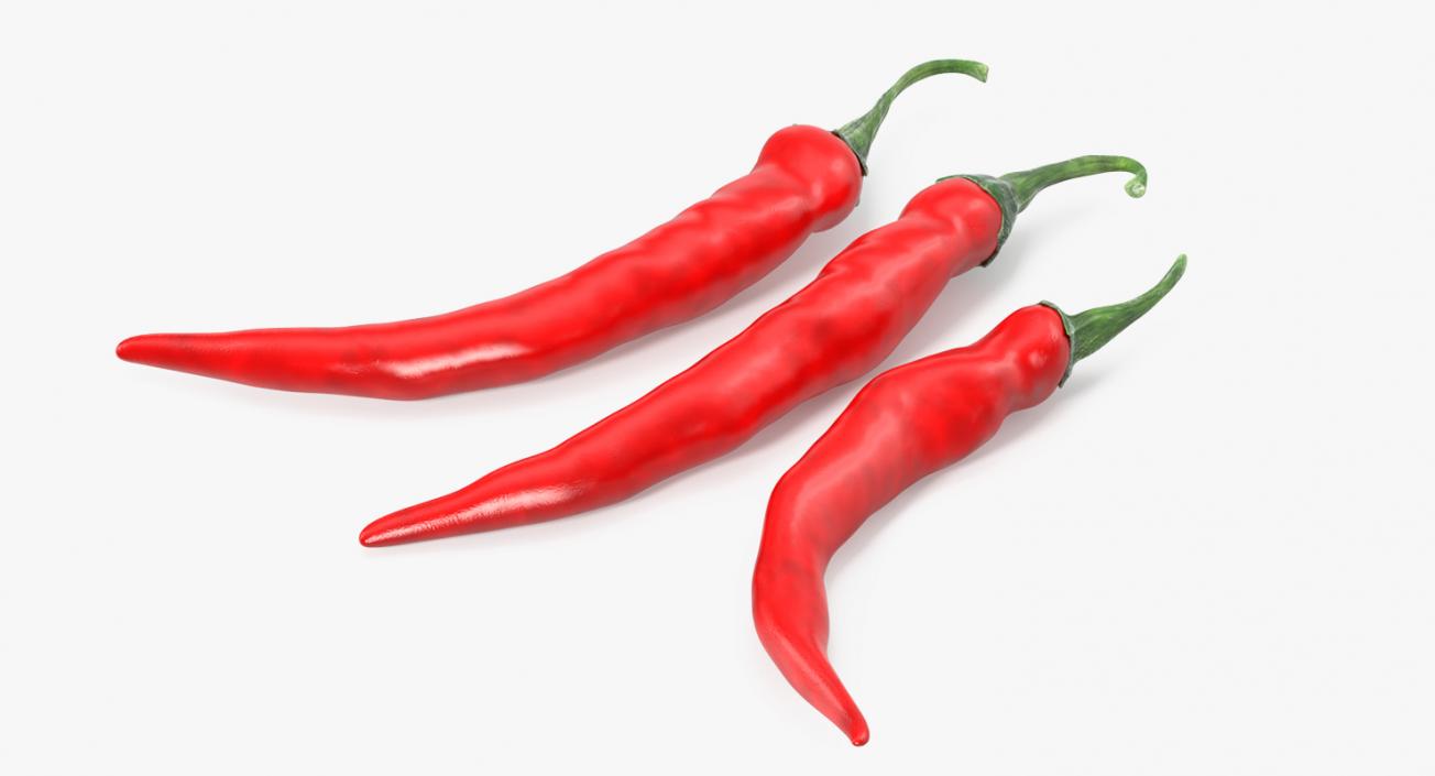 3D Red Chili Pepper