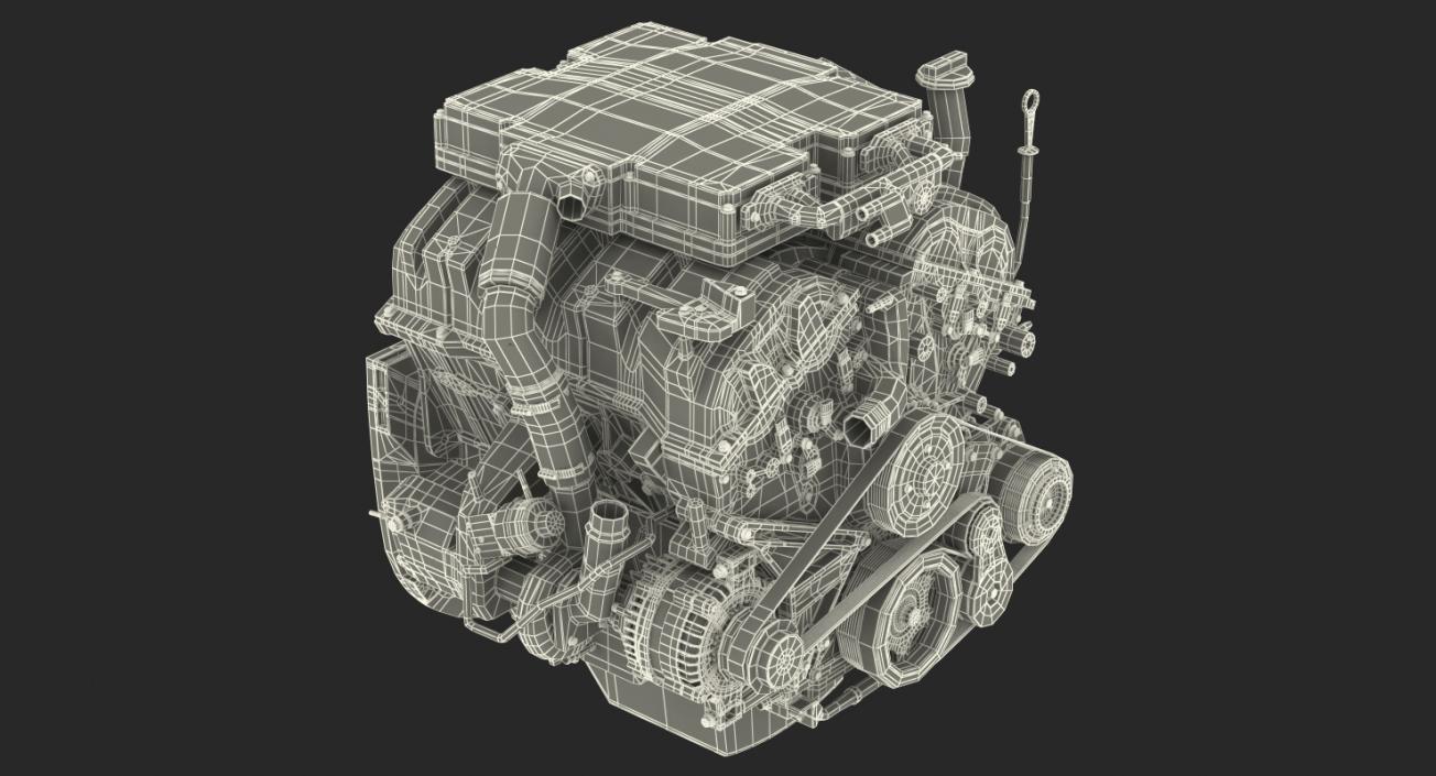 3D V6 Car Engine 3.6 Litre model