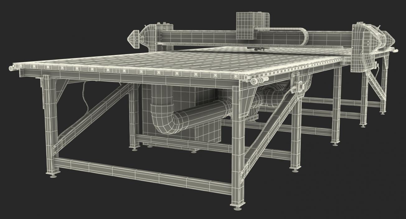 Table Cutting System Rigged 3D