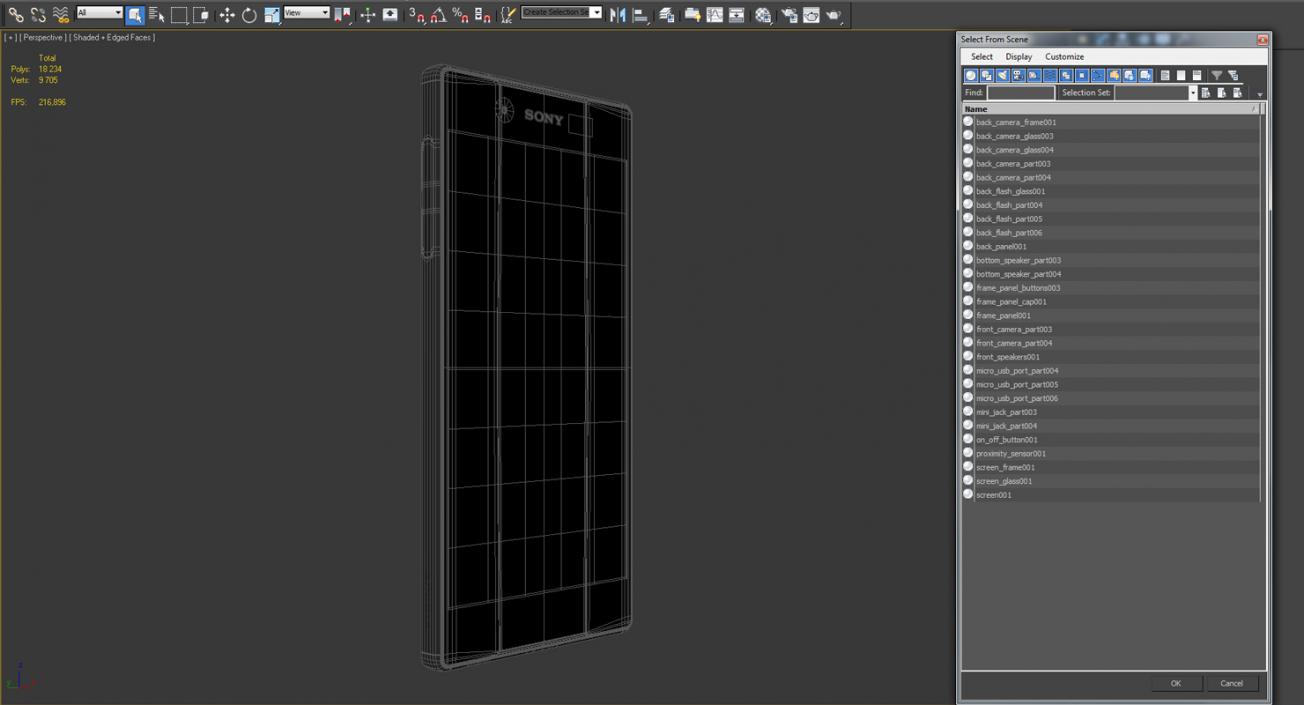 3D model Sony Xperia Z5 Black