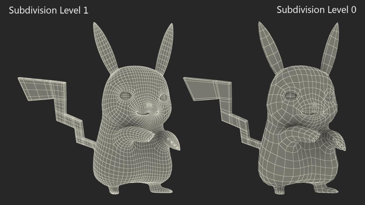 Anime Character Pikachu Angry 3D model