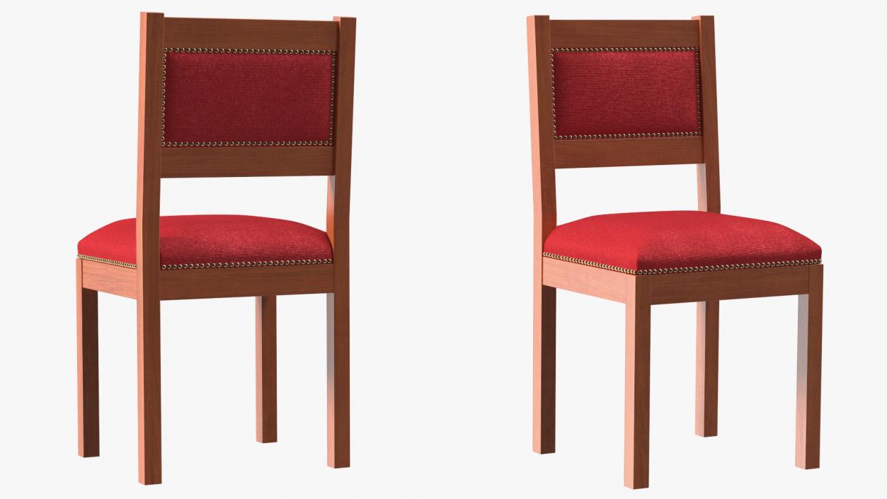 Church Wooden Chair 3D model